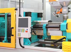 An injection molding machine.
